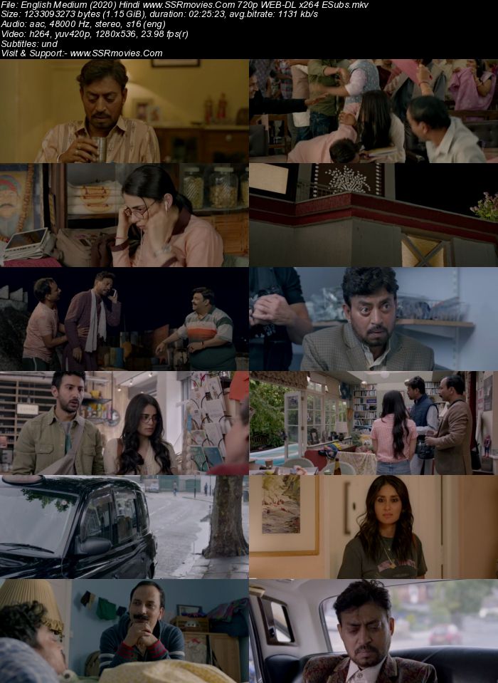 Angrezi Medium (2020) Hindi 480p HDRip x264 450MB ESubs Full Movie Download