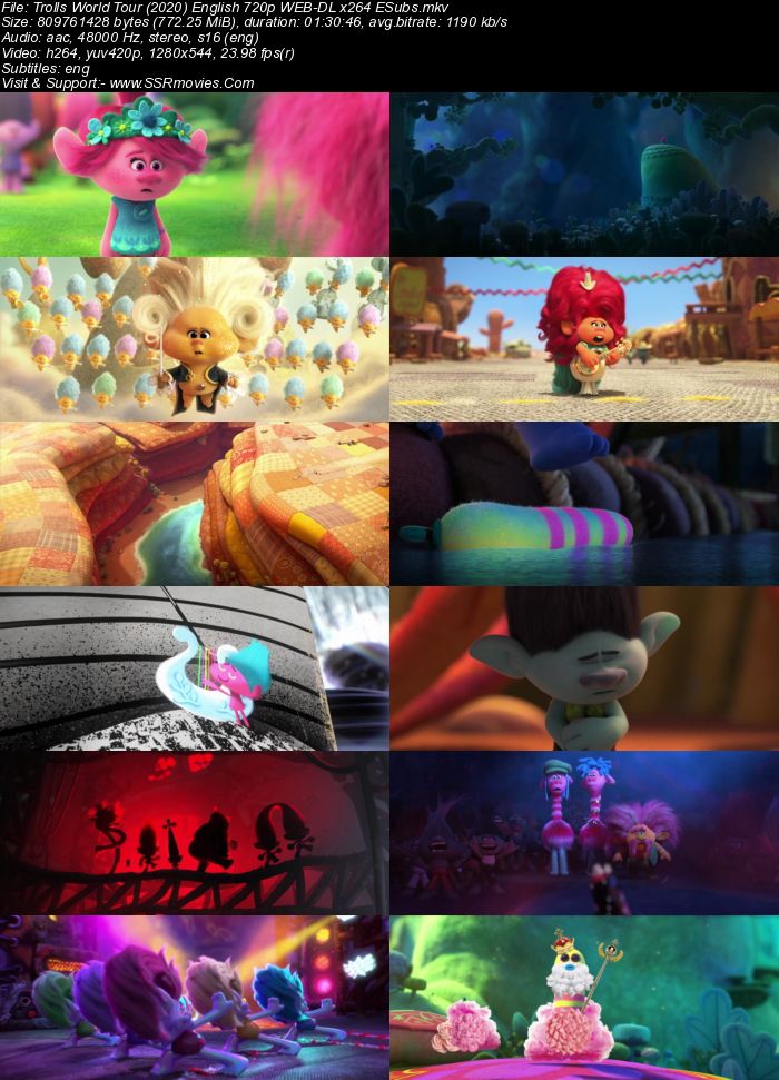 Trolls World Tour (2020) English 480p WEB-DL x264 250MB ESubs Full Movie Download