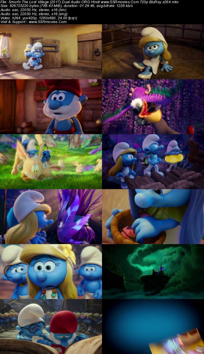 Smurfs: The Lost Village (2017) Dual Audio Hindi 480p BluRay x264 300MB Full Movie Download