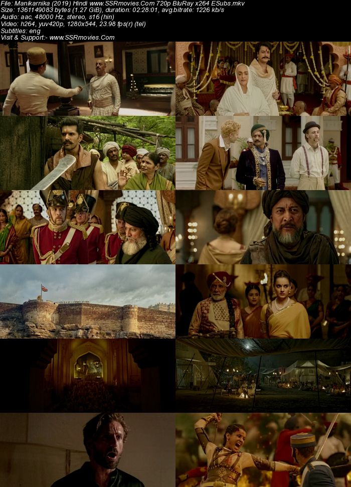 Manikarnika: The Queen of Jhansi (2019) Hindi 720p BluRay x264 1.3GB Full Movie Download