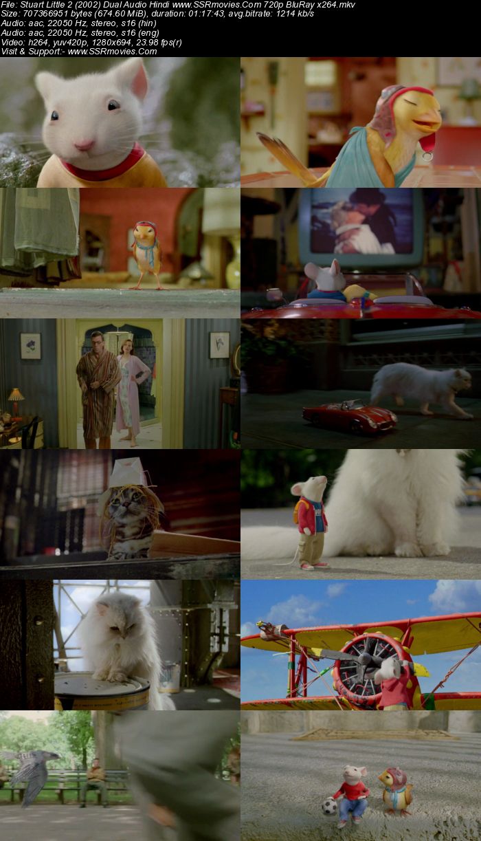 Stuart Little 2 (2002) Dual Audio Hindi 720p BluRay x264 650MB Full Movie Download