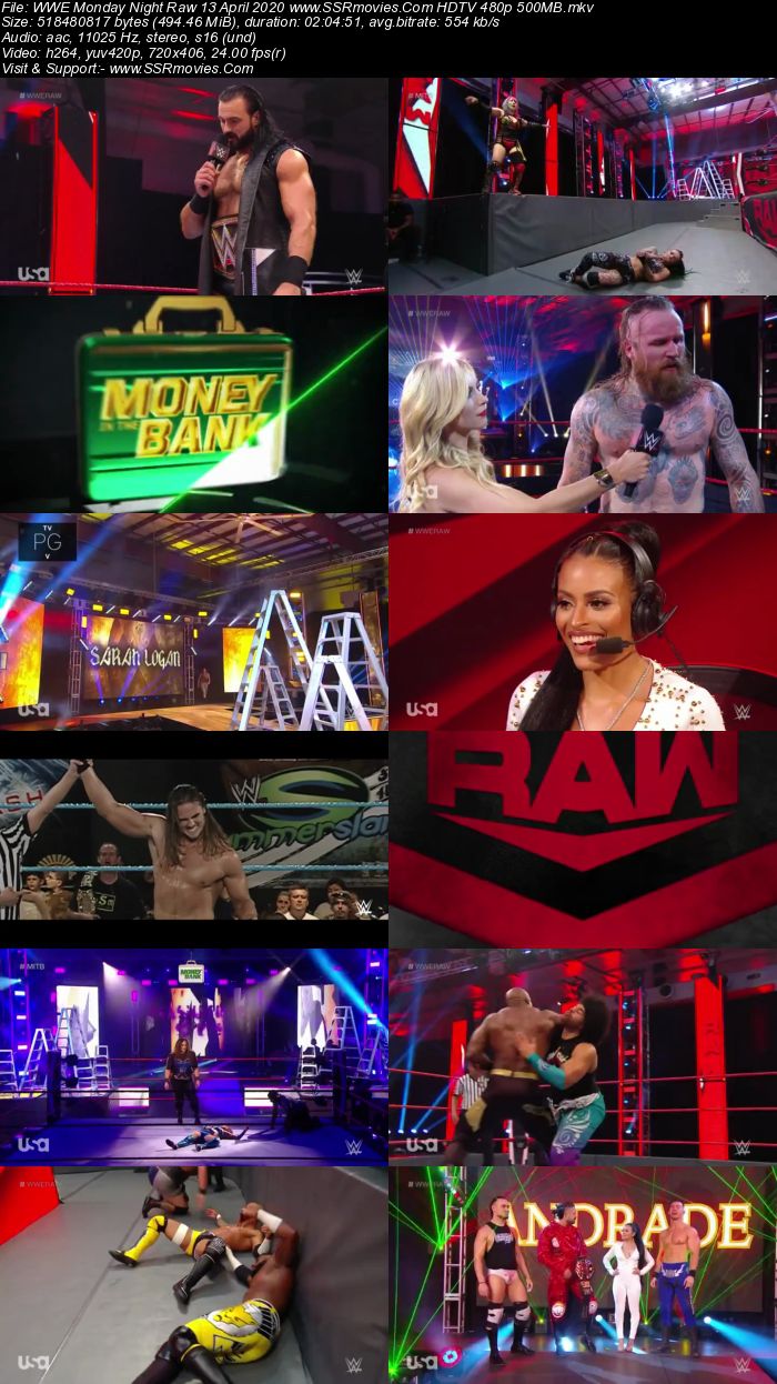 WWE Monday Night Raw 13 April 2020 Full Show Download HDTV WEBRip 480p 720p