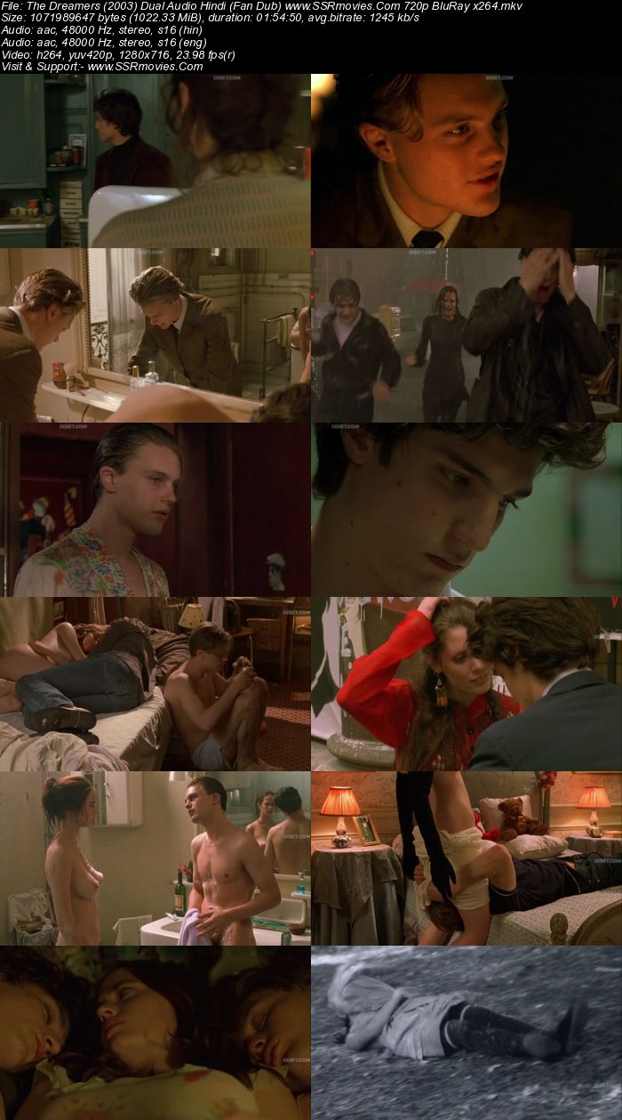 The Dreamers (2003) Dual Audio Hindi 720p BluRay x264 1GB Full Movie Download