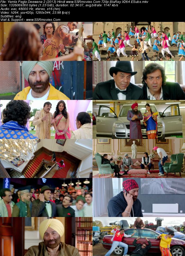 Yamla Pagla Deewana 2 (2013) Hindi 480p BluRay 450MB ESubs Full Movie Download