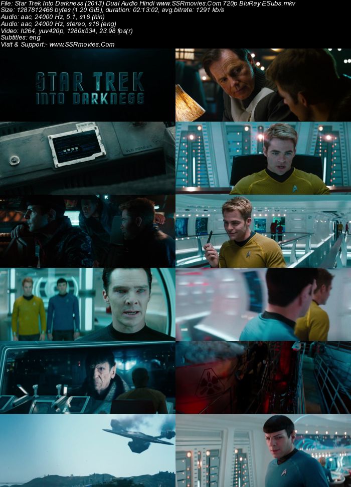 Star Trek Into Darkness 2013 Dual Audio Hindi ORG 1080p 720p 480p BluRay x264 ESubs Full Movie Download