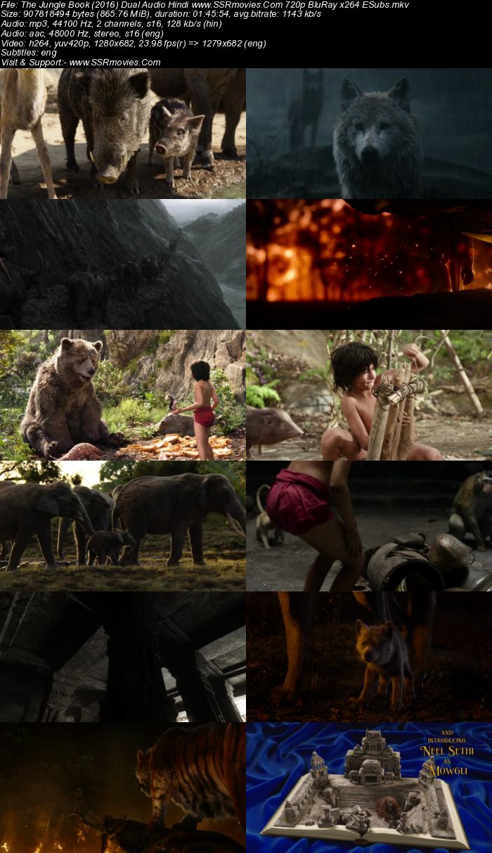 The Jungle Book (2016) Dual Audio Hindi 480p BluRay x264 350MB ESubs Full Movie Download