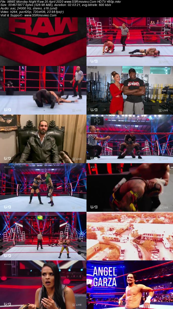 WWE Monday Night Raw 20 April 2020 Full Show Download HDTV WEBRip 480p 720p