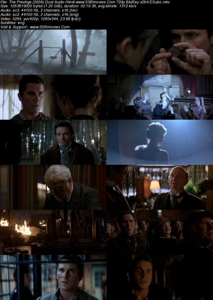 The Prestige (2006) Dual Audio Hindi 480p BluRay x264 400MB ESubs Full Movie Download