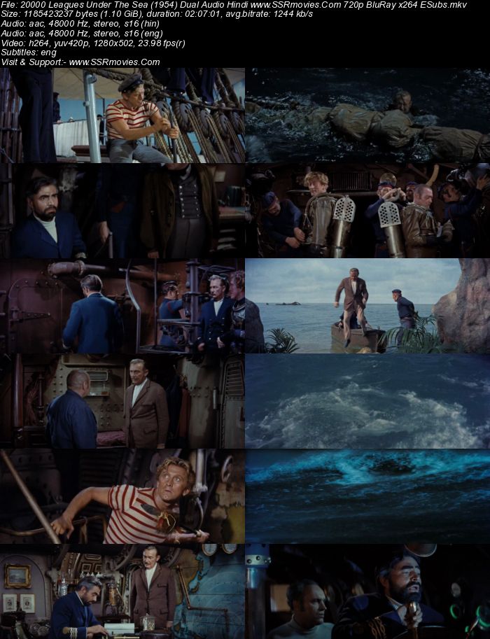 20,000 Leagues Under the Sea (1954) Dual Audio Hindi 720p BluRay x264 1.1GB Full Movie Download
