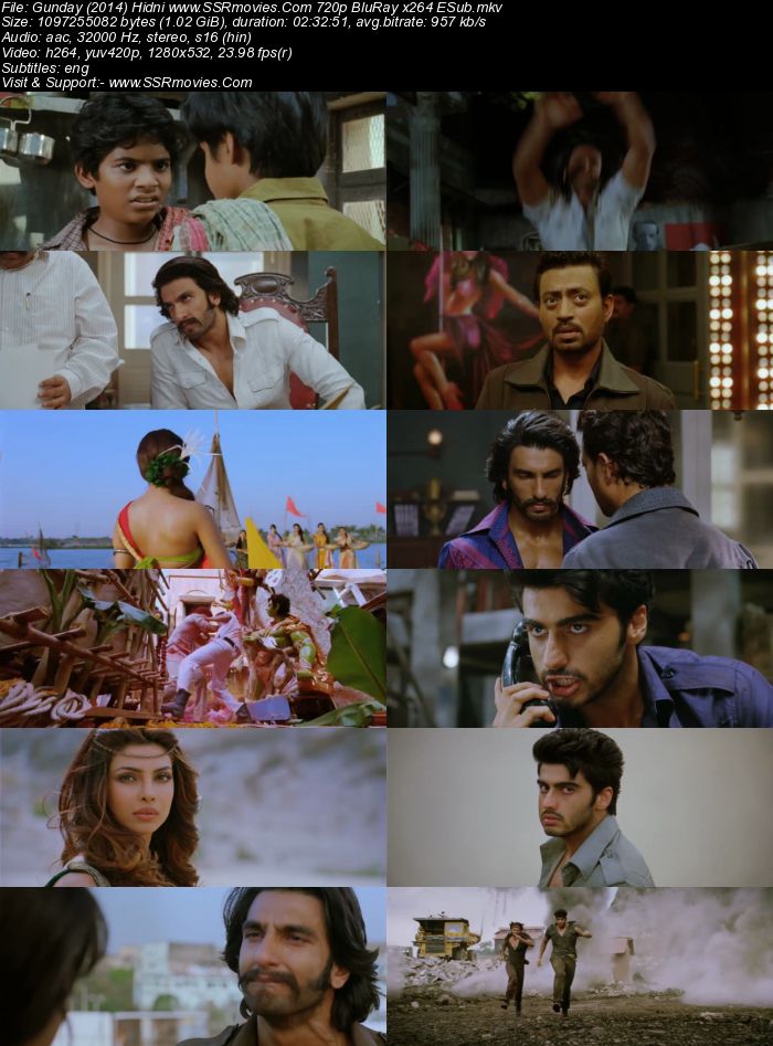 Gunday (2014) Hindi 480p BluRay x264 450MB ESubs Full Movie Download