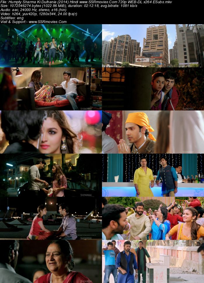 Humpty Sharma Ki Dulhania (2014) Hindi 480p WEB-DL 400MB ESubs Full Movie Download