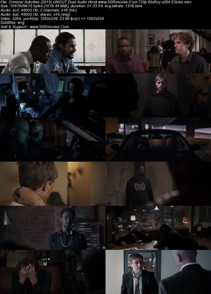 Criminal Activities (2015) Dual Audio Hindi 720p BluRay x264 1GB Full Movie Download