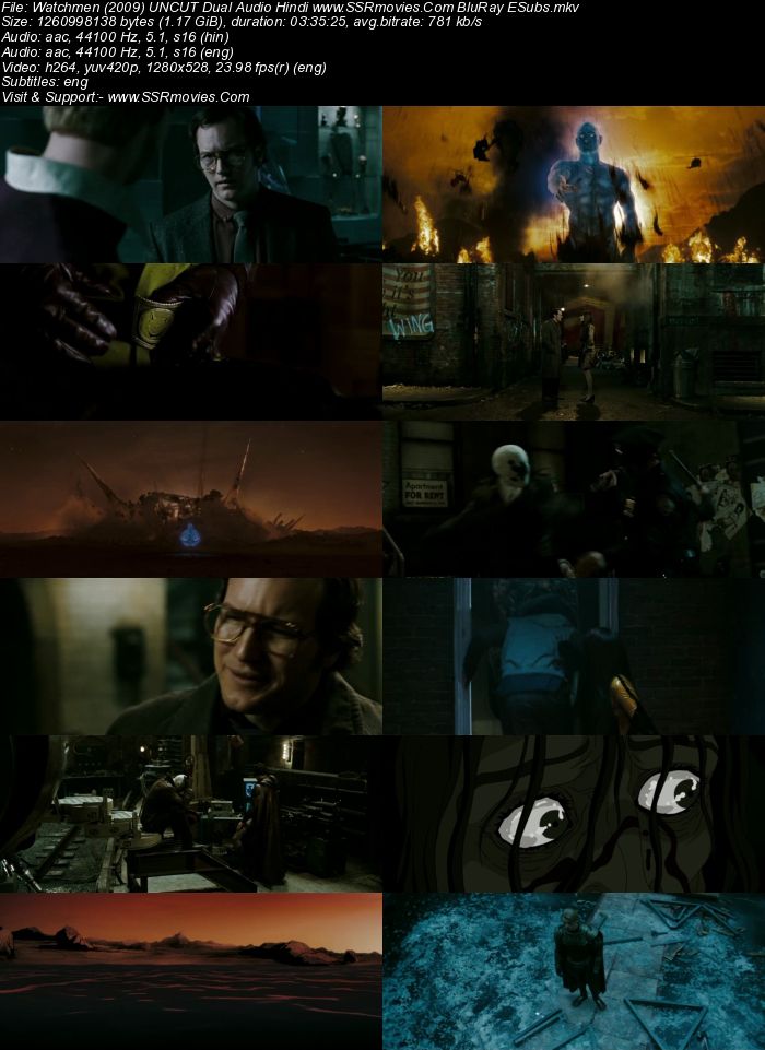 Watchmen (2009) Dual Audio Hindi 480p BluRay x264 700MB ESubs Full Movie Download