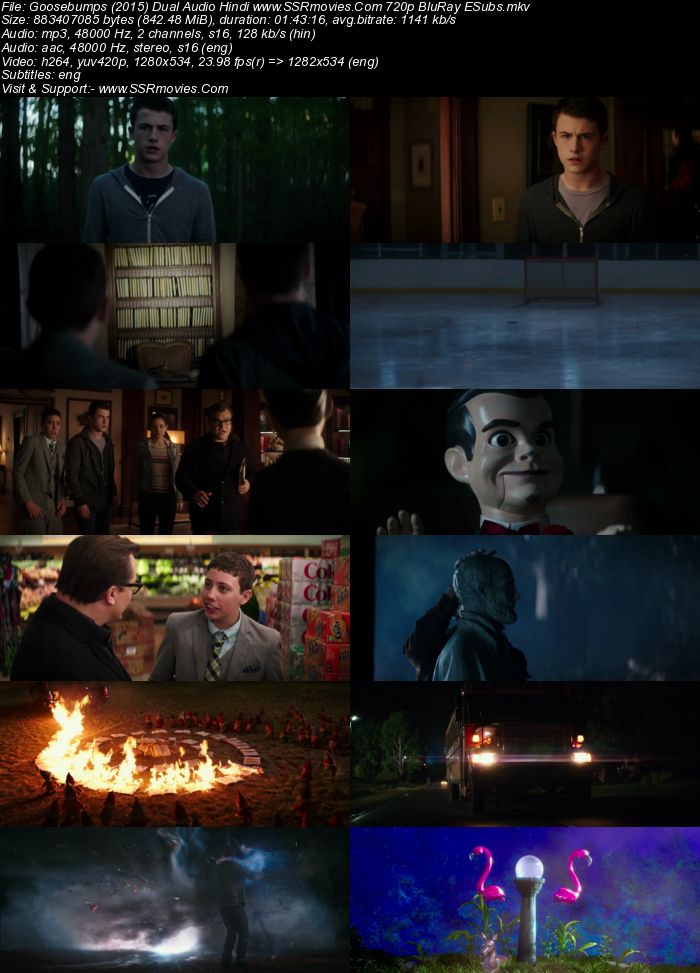 Goosebumps (2015) Dual Audio Hindi 720p BluRay x264 850MB Full Movie Download