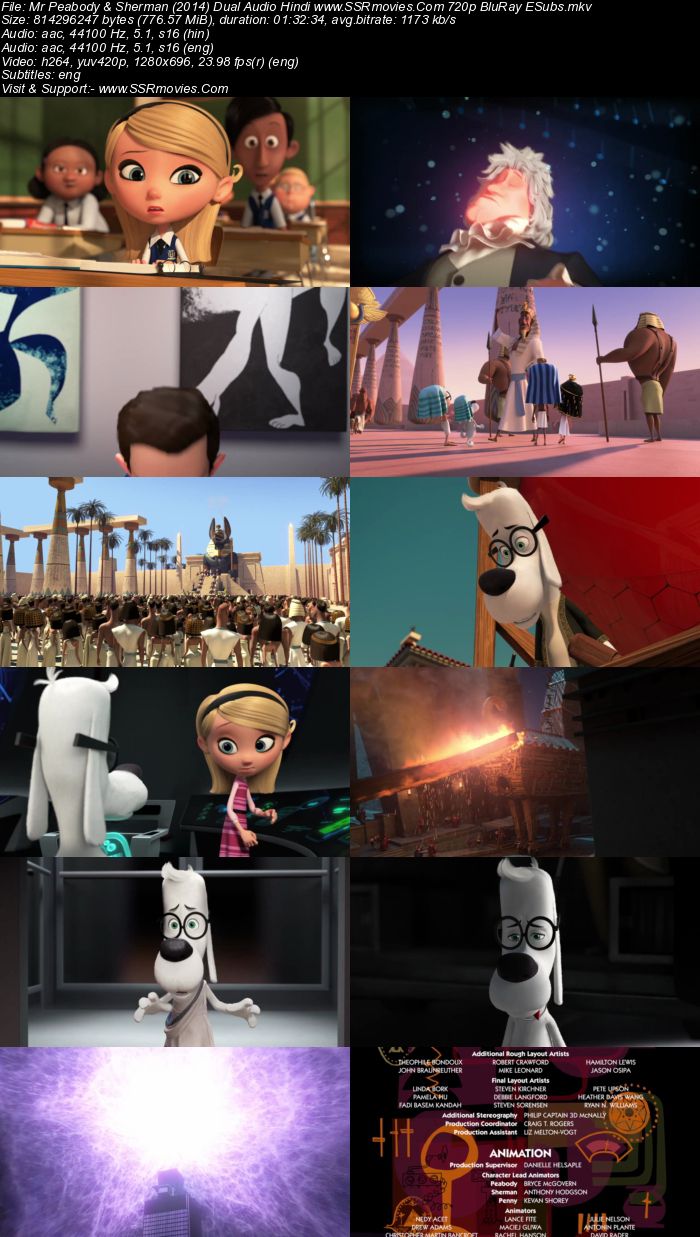 Mr. Peabody & Sherman (2014) Dual Audio Hindi 720p BluRay x264 750MB Full Movie Download