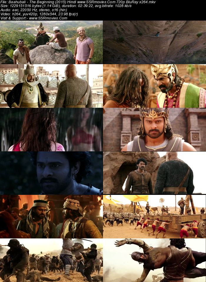 Baahubali: The Beginning (2015) Hindi 480p BluRay x264 450MB Full Movie Download