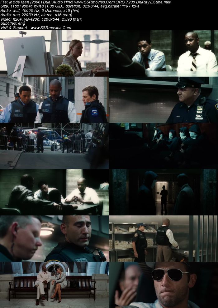 Inside Man (2006) Dual Audio Hindi 480p BluRay x264 400MB ESubs Full Movie Download