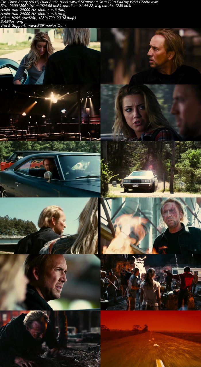 Drive Angry (2011) Dual Audio Hindi 480p BluRay x264 350MB ESubs Full Movie Download