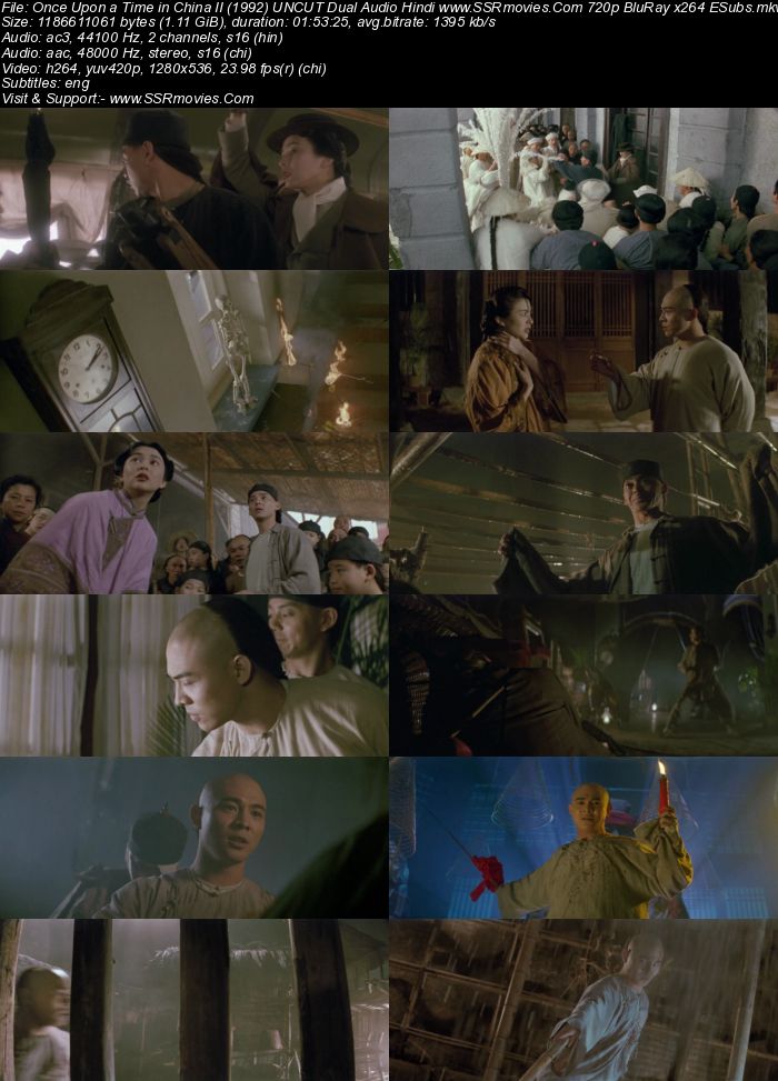 Once Upon a Time in China II (1992) Dual Audio Hindi 480p BluRay 350MB Full Movie Download