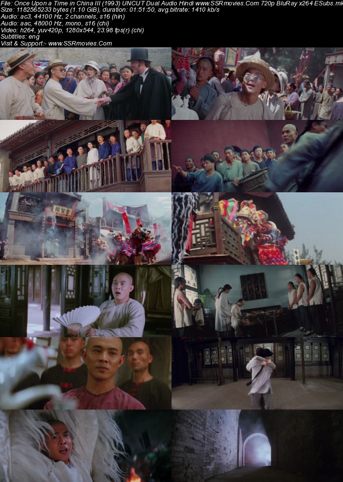 Once Upon a Time in China III (1992) Dual Audio Hindi 480p BluRay 350MB Full Movie Download