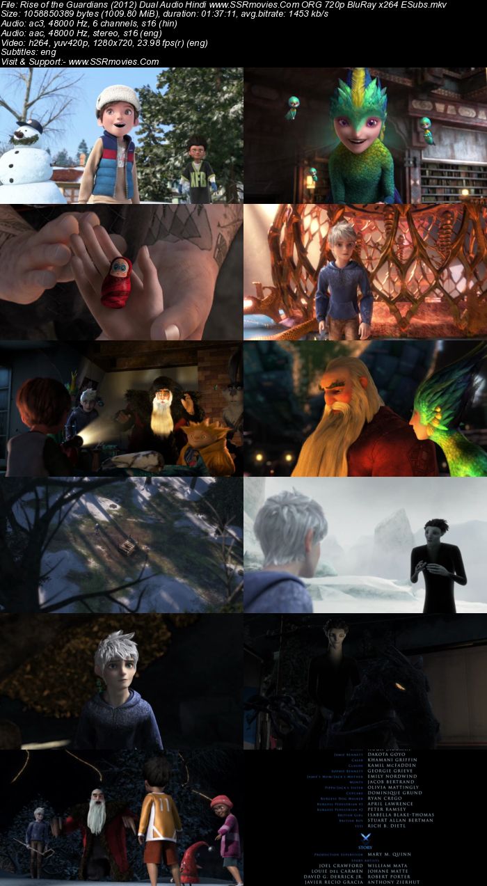 Rise of the Guardians (2012) Dual Audio Hindi 480p BluRay 300MB ESubs Full Movie Download