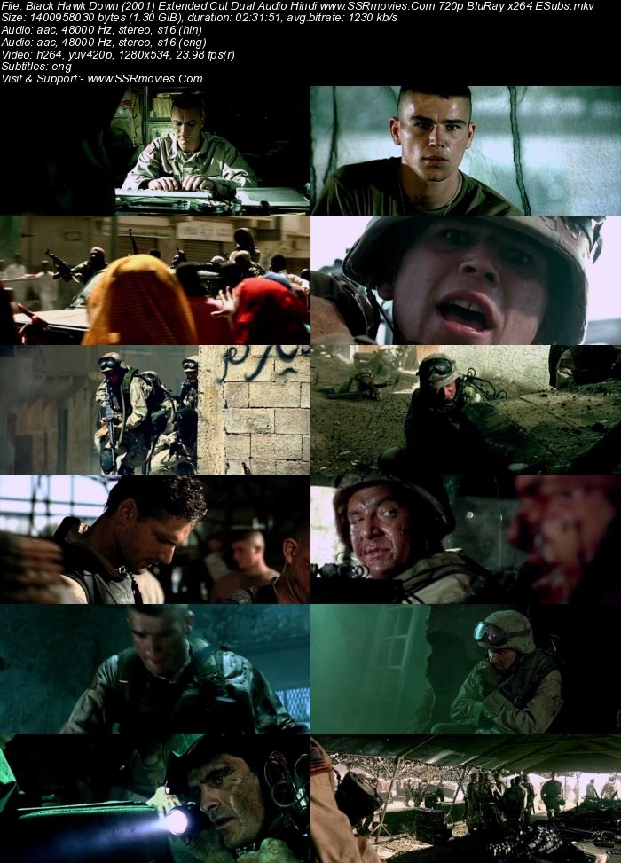 Black Hawk Down (2001) Dual Audio Hindi 720p BluRay x264 1.3GB Full Movie Download