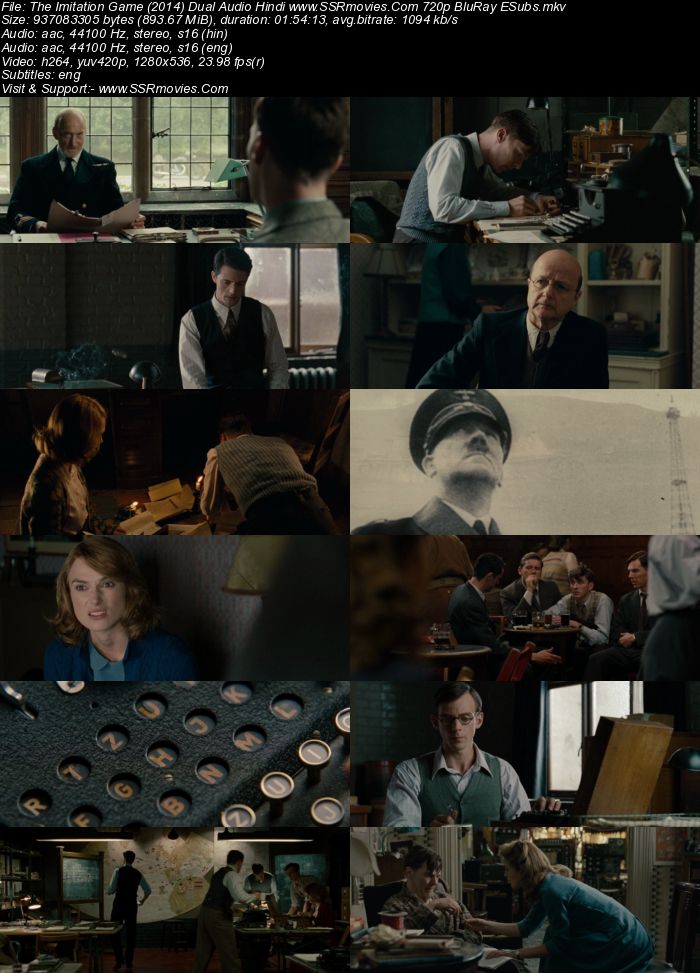 The Imitation Game (2014) Dual Audio Hindi 720p BluRay x264 900MB Full Movie Download