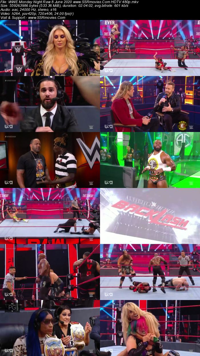 WWE Monday Night Raw 8 June 2020 Full Show Download HDTV WEBRip 480p 720p