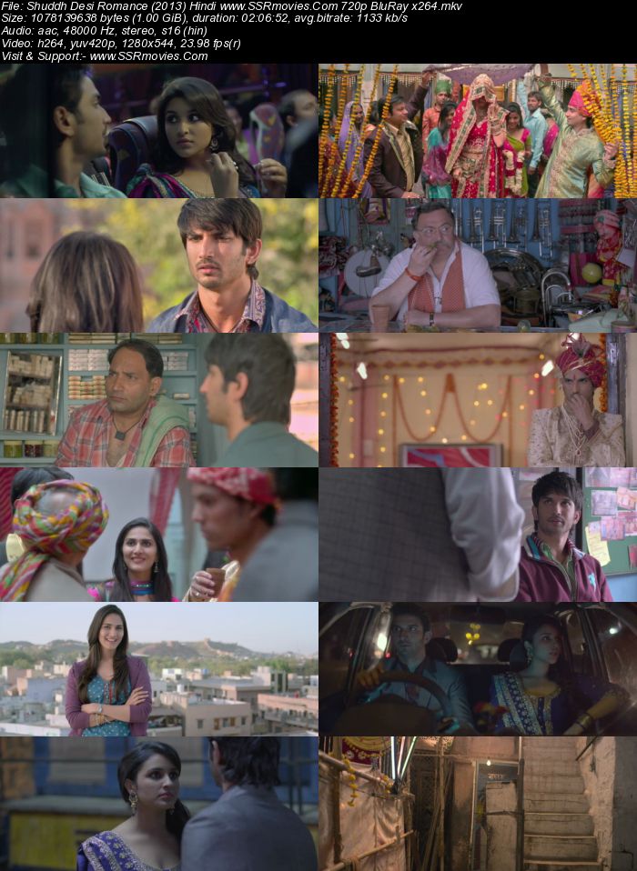 Shuddh Desi Romance (2013) Hindi 480p BluRay x264 400MB Full Movie Download