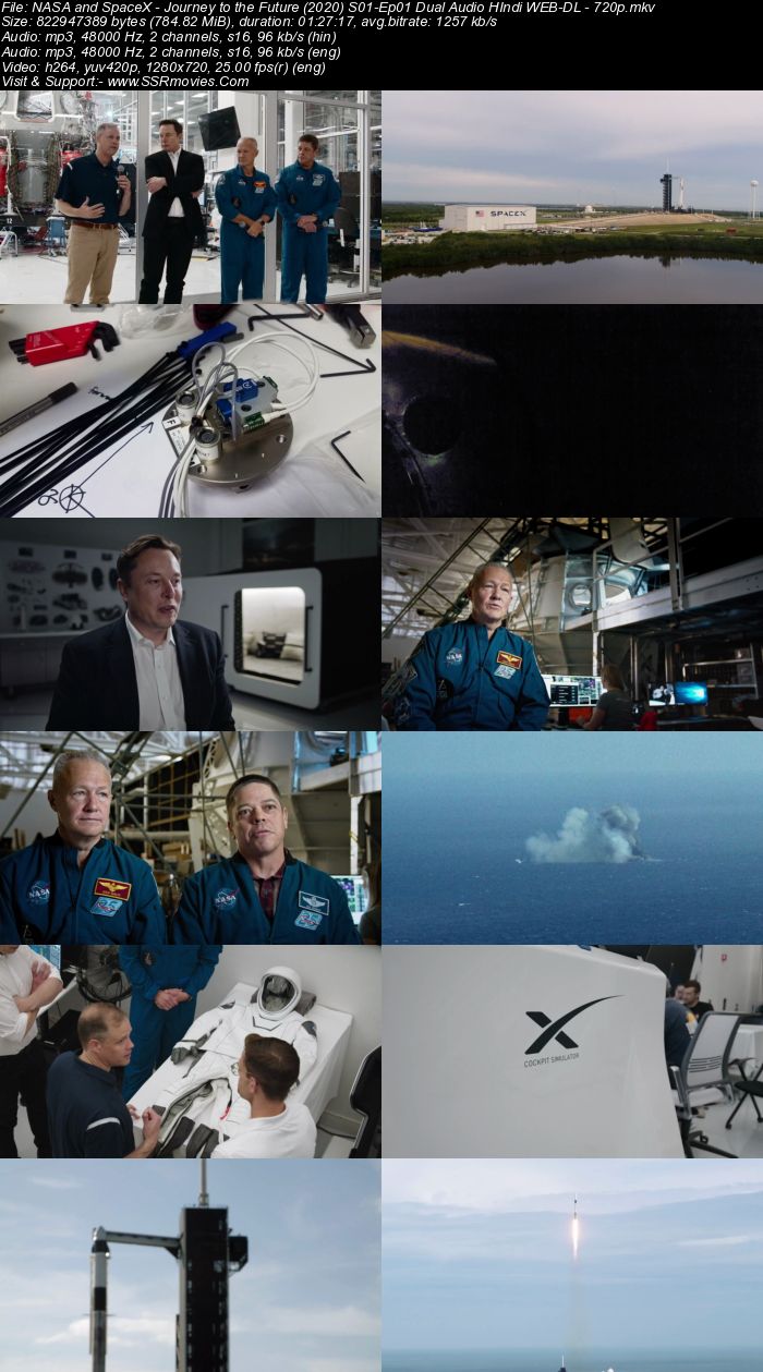 NASA & SpaceX: Journey to the Future (2020) Dual Audio Hindi 720p WEB-DL x264 800MB Full Movie Download