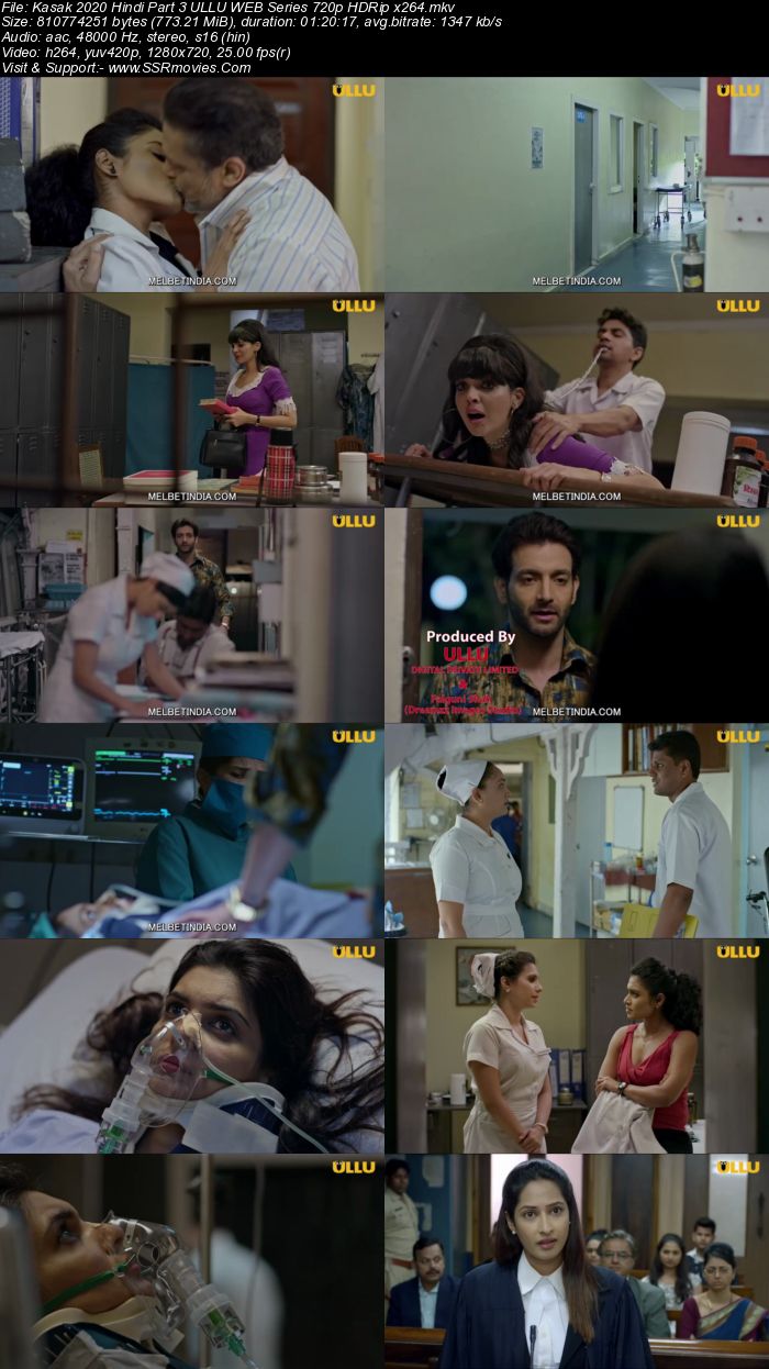 Kasak 2020 Hindi Part 1 ULLU WEB Series 720p 480p HDRip x264 550MB Download