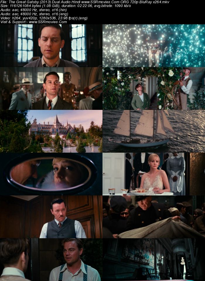 The Great Gatsby (2013) Dual Audio Hindi 480p BluRay x264 450MB Full Movie Download