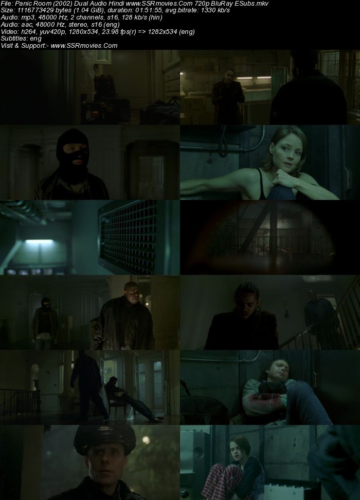 Panic Room (2002) Dual Audio Hindi 720p BluRay x264 1GB Full Movie Download