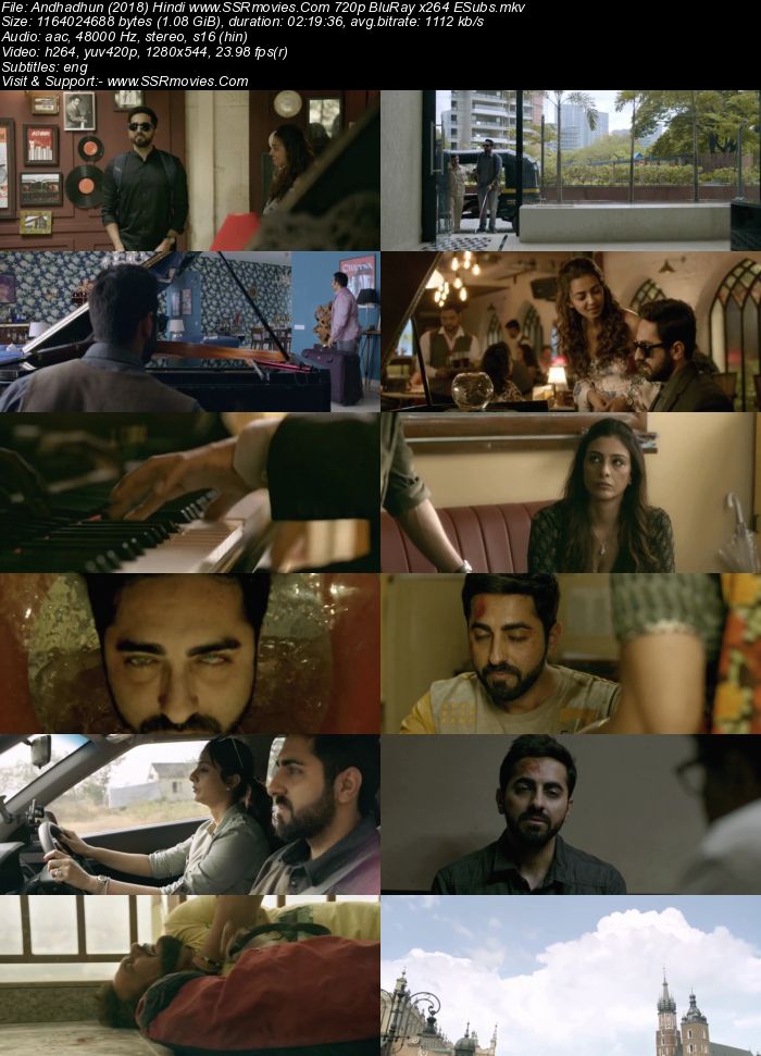 Andhadhun (2018) Hindi 480p BluRay x264 400MB ESubs Full Movie Download