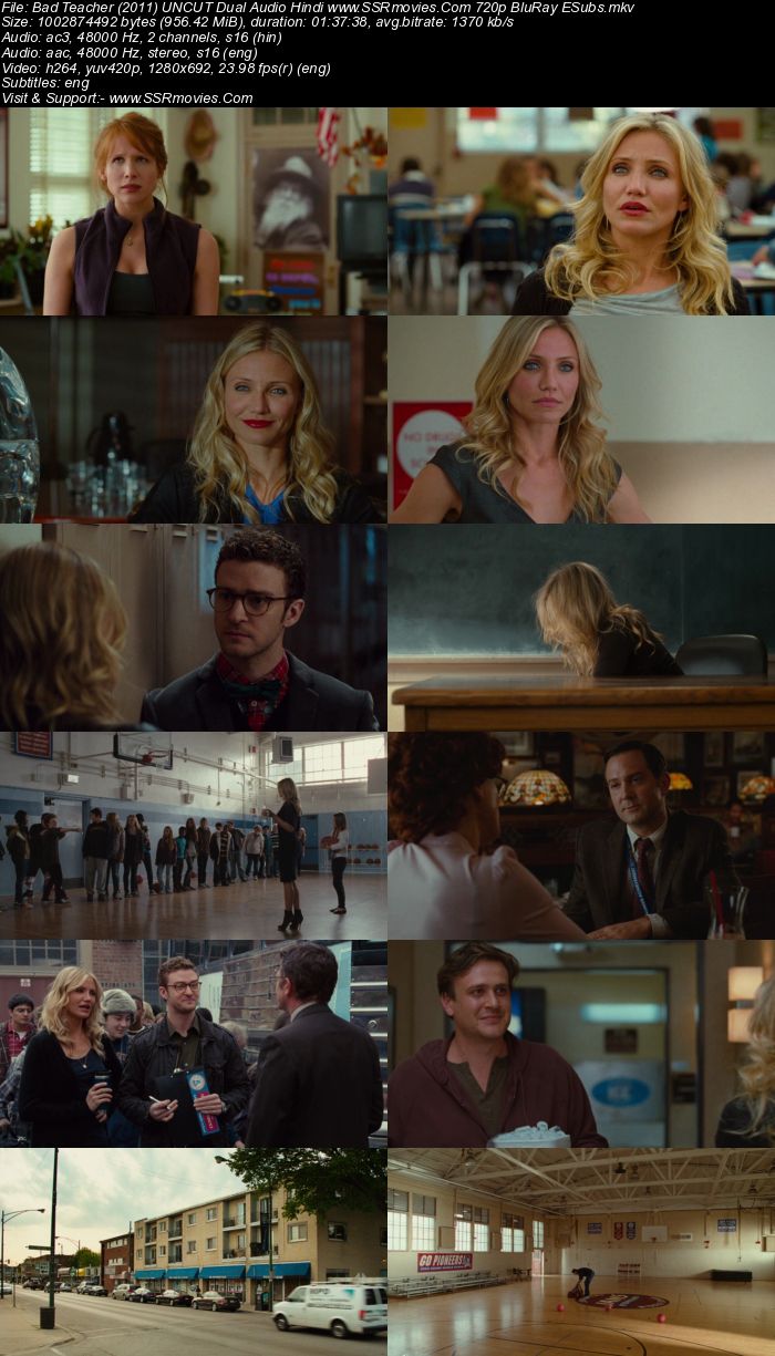 Bad Teacher (2011) Dual Audio Hindi 720p BluRay x264 950MB Full Movie Download