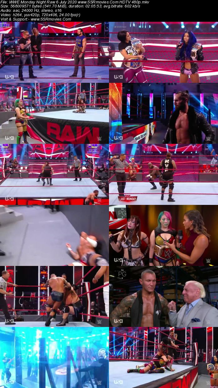 WWE Monday Night Raw 6 July 2020 Full Show Download HDTV WEBRip 480p 720p