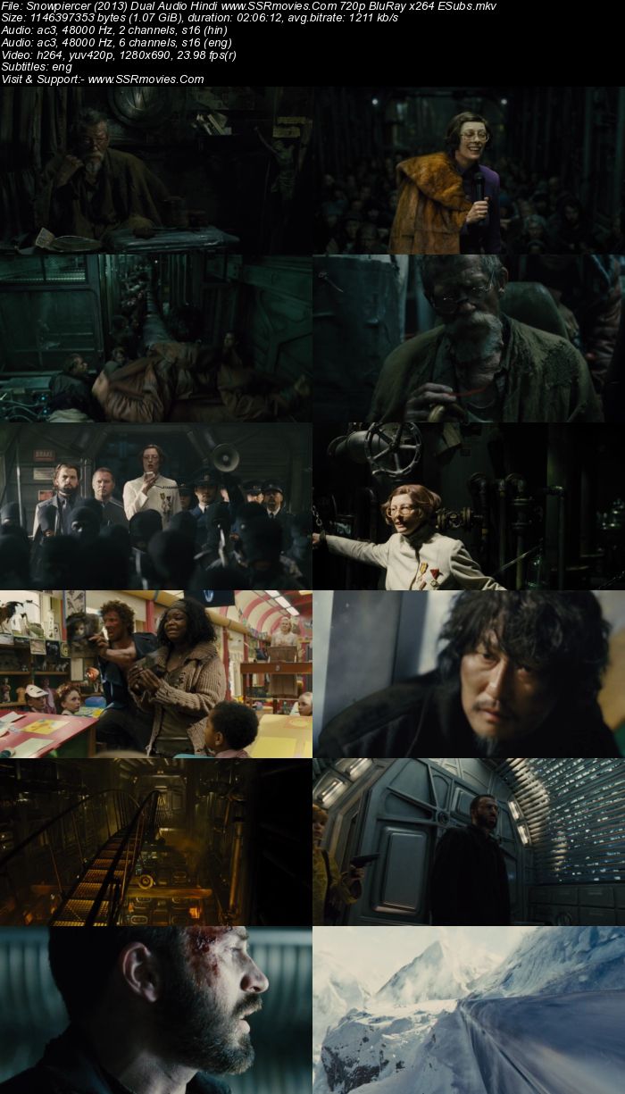 Snowpiercer (2013) Dual Audio Hindi 720p BluRay x264 1.1GB Full Movie Download