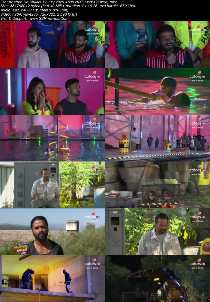 Khatron Ke Khiladi 12 July 2020 HDTV 720p 480p x264 300MB Download