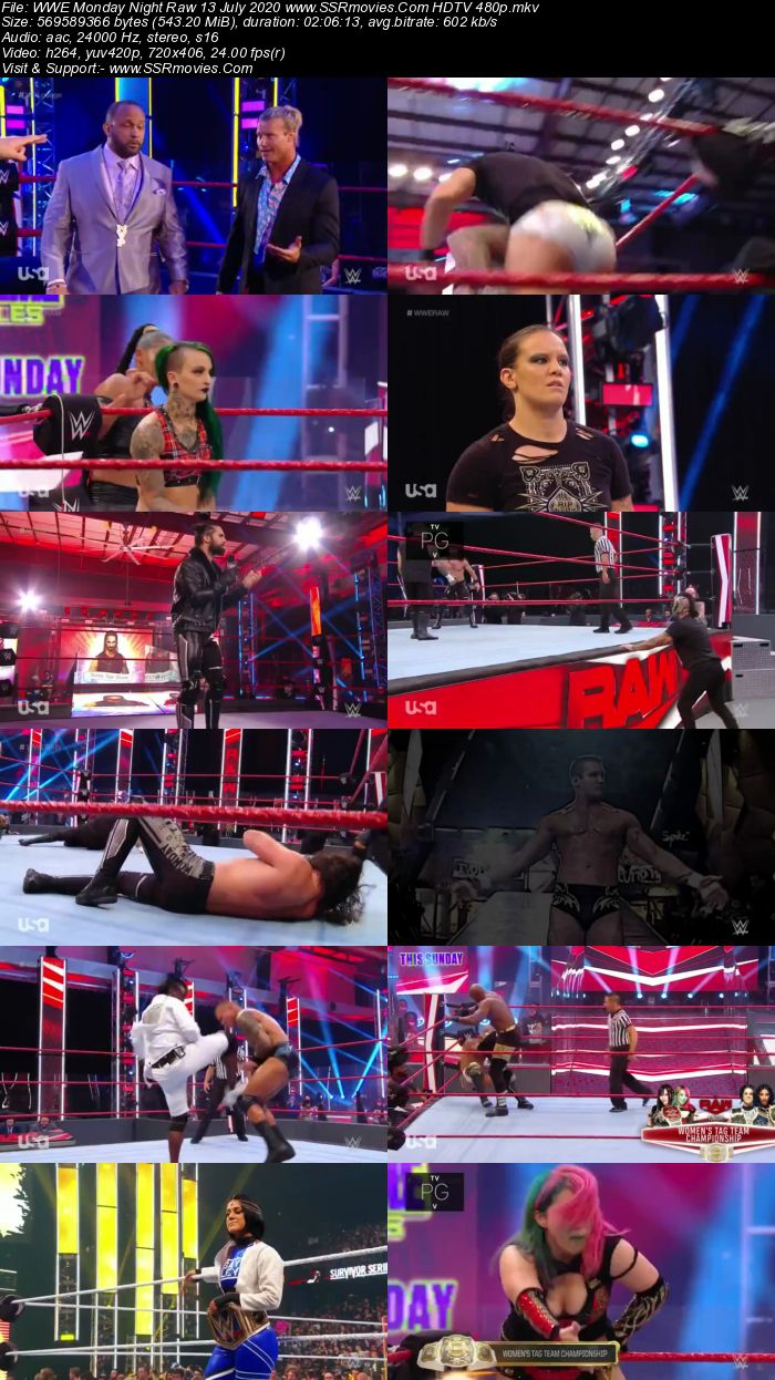 WWE Monday Night Raw 13 July 2020 Full Show Download HDTV WEBRip 480p 720p