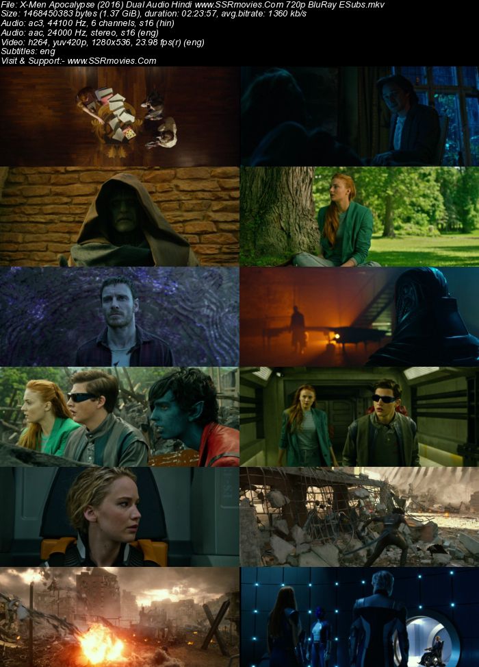 X-Men: Apocalypse (2016) Dual Audio Hindi 720p BluRay x264 1.4GB Full Movie Download