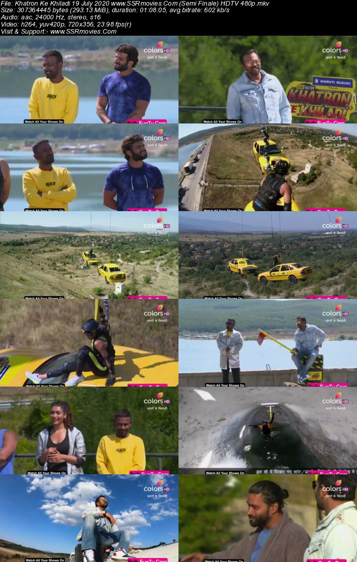 Khatron Ke Khiladi 19 July 2020 (Semi Finale) HDTV 720p 480p x264 300MB Download