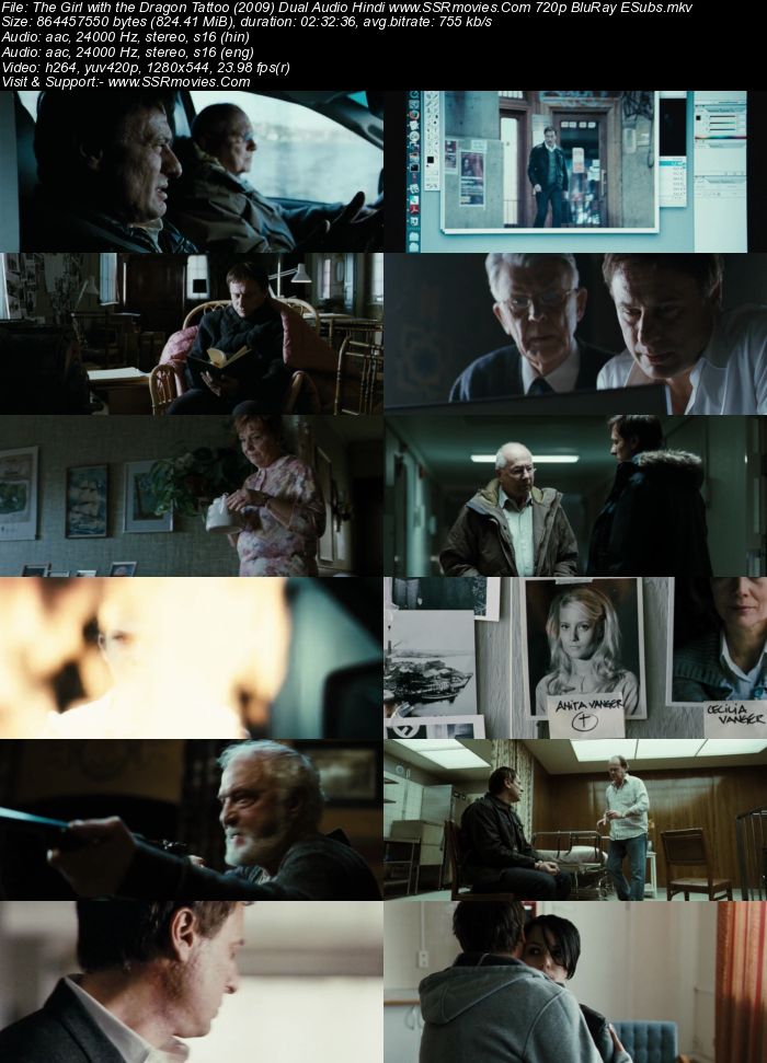 The Girl with the Dragon Tattoo (2009) Dual Audio Hindi 720p BluRay x264 800MB Full Movie Download