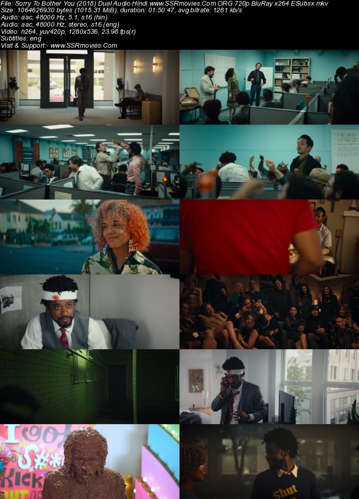 Sorry to Bother You (2018) Dual Audio Hindi 720p BluRay x264 1GB Full Movie Download