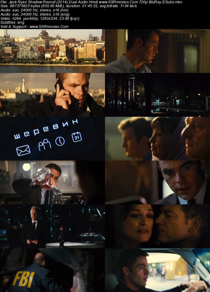 Jack Ryan: Shadow Recruit (2014) Dual Audio Hindi 720p BluRay x264 850MB Full Movie Download