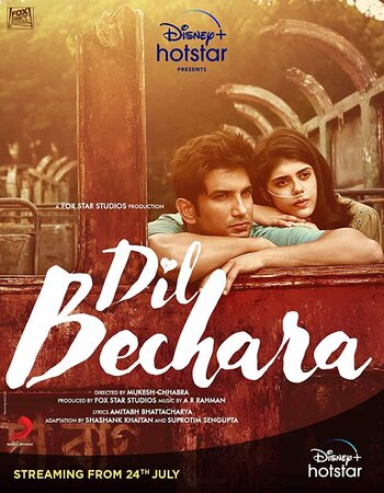 Dil Bechara (2020) Hindi 720p WEB-DL x264 800MB ESubs Full Movie Download