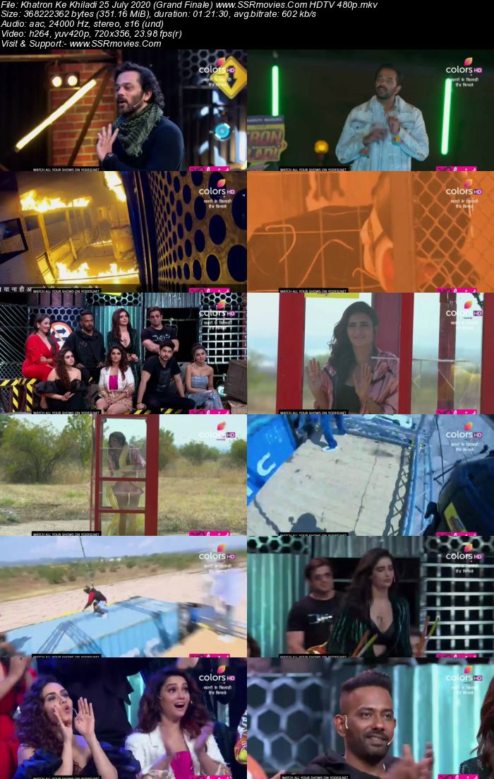 Khatron Ke Khiladi 25 July 2020 (Grand Finale) HDTV 480p 720p x264 300MB Download