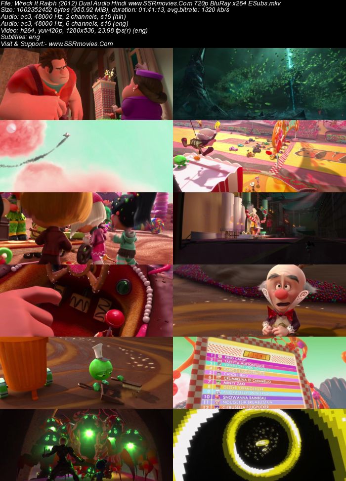 Wreck-It Ralph (2012) Dual Audio Hindi 720p BluRay x264 950MB Full Movie Download