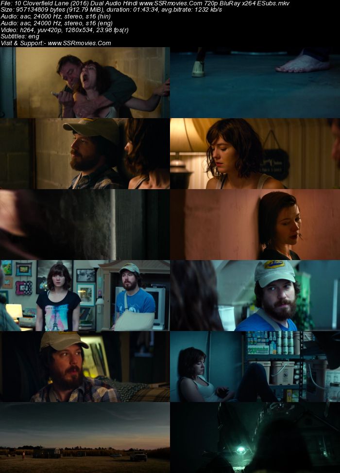 10 Cloverfield Lane (2016) Dual Audio Hindi 720p BluRay x264 900MB Full Movie Download