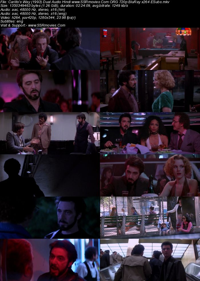 Carlito's Way (1993) Dual Audio Hindi 480p BluRay x264 450MB ESubs Full Movie Download