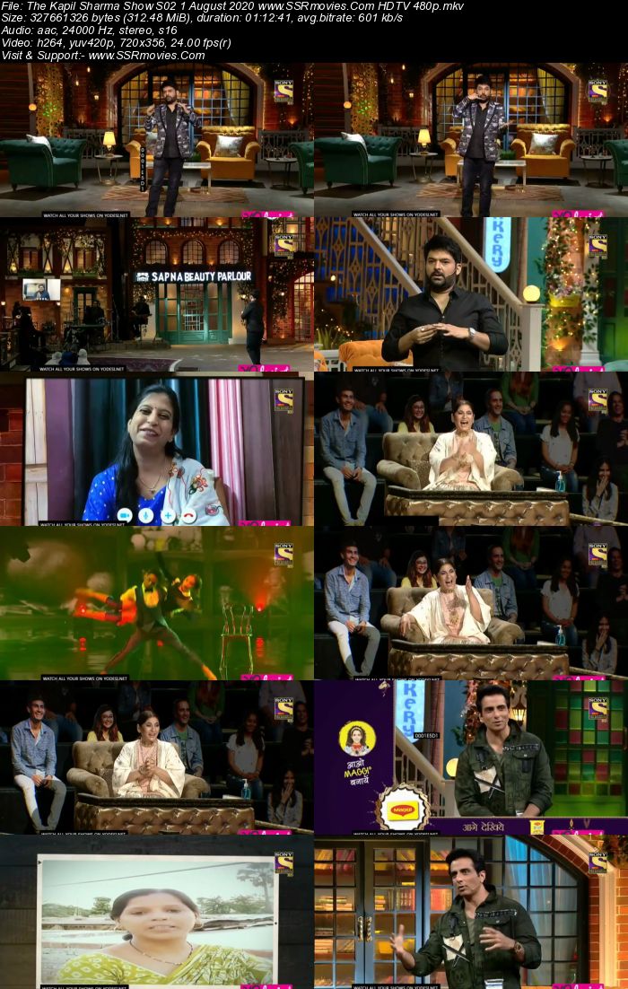 The Kapil Sharma Show S02 1 August 2020 Full Show Download HDTV HDRip 480p 720p